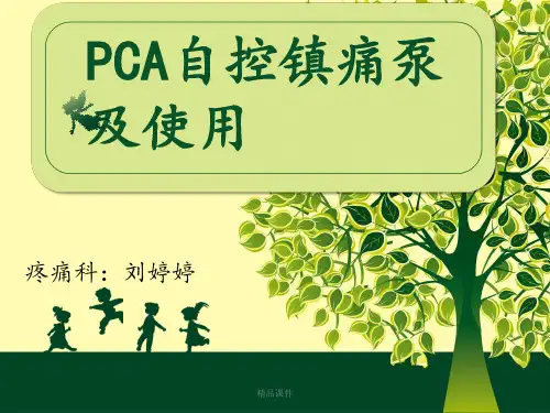 镇痛泵(PCA泵)及使用