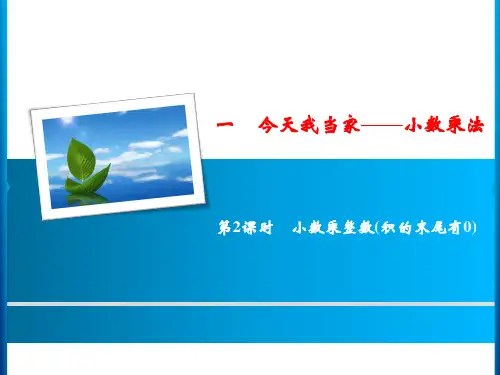 青岛版数学 五年级上册 1 第2课时 小数乘整数(积的末尾有0)