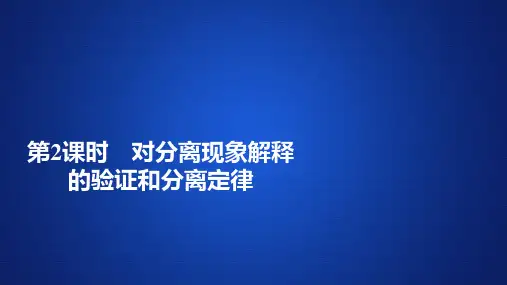 生物  人教版  必修2 对分离现象解释的验证和分离定律  课件 (76张)