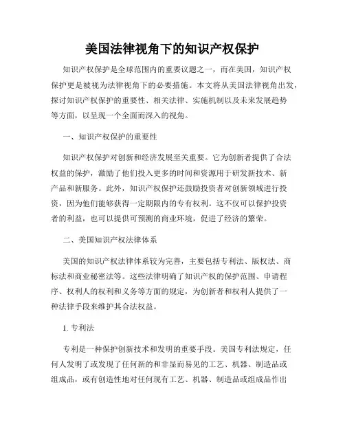 美国法律视角下的知识产权保护