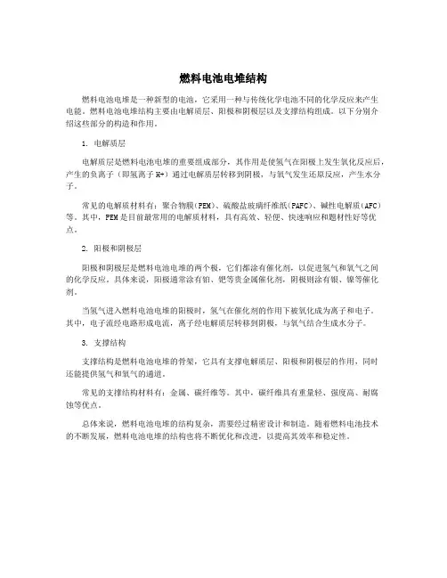 燃料电池电堆结构