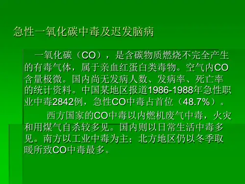 急性一氧化碳中毒及迟发脑病