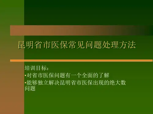医保常见问题处理方法