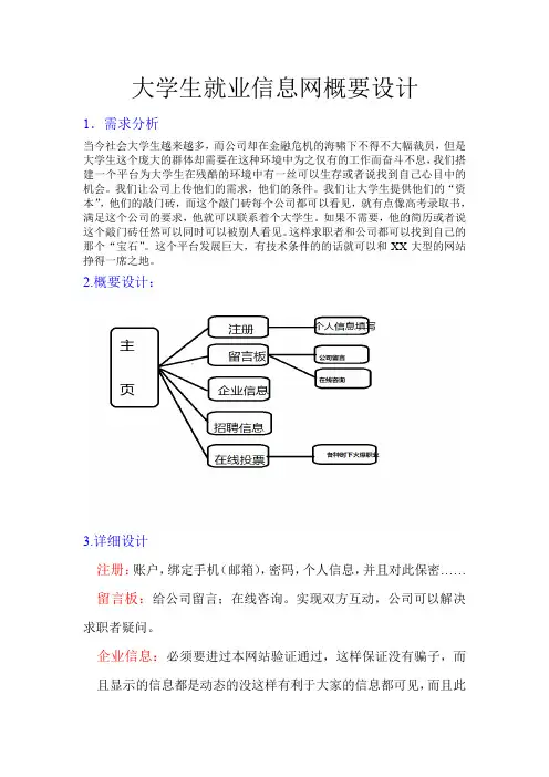 mjt-大学生就业信息网概要设计