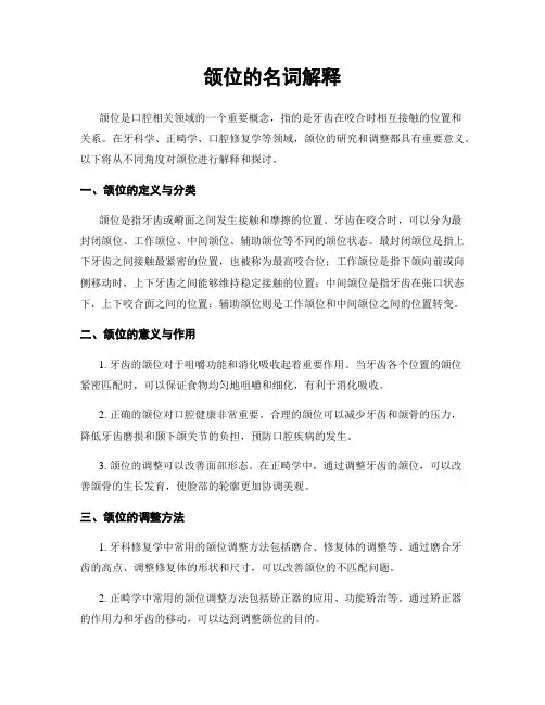 颌位的名词解释