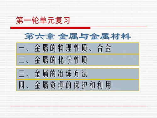 初三化学复习课件金属00