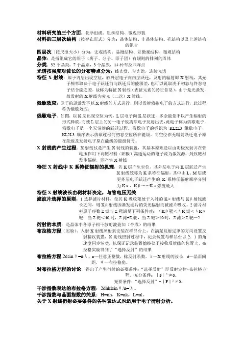 现代材料分析技术