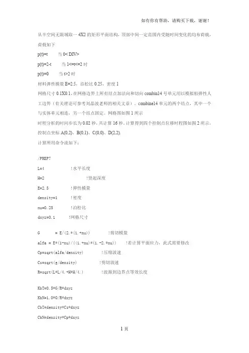 粘弹性人工边界在ANSYS中实现