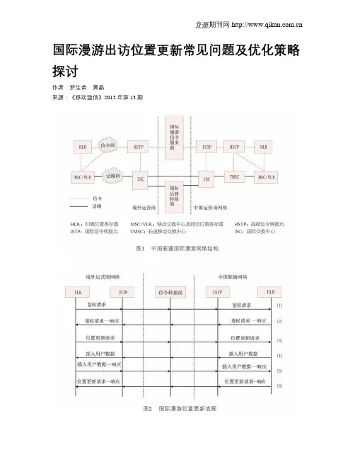 国际漫游出访位置更新常见问题及优化策略探讨