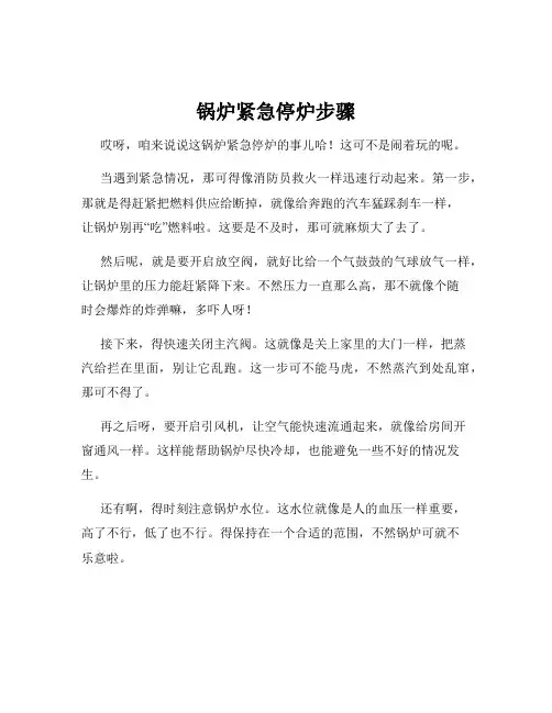 锅炉紧急停炉步骤