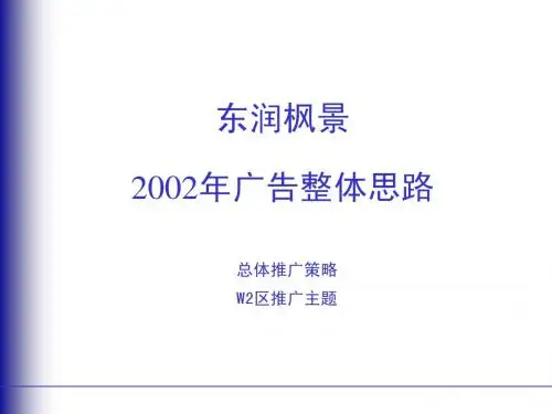 东润枫景广告广告整体思路