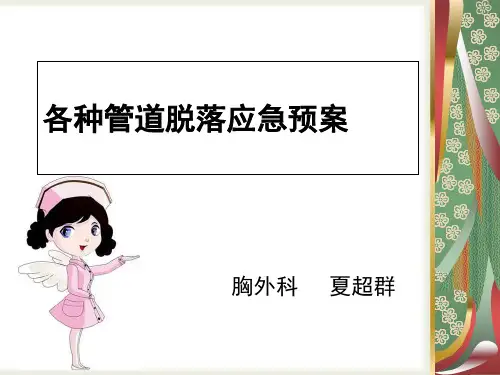 各种导管脱落应急预案PPT课件