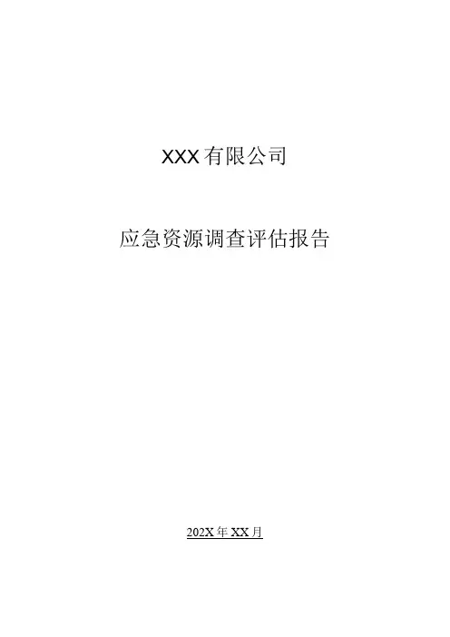 应急资源调查报告(模板)