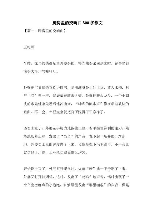 厨房里的交响曲300字作文