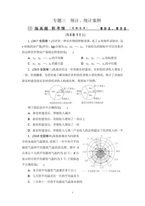 专题四 统计、统计案例题型及解题技巧汇总