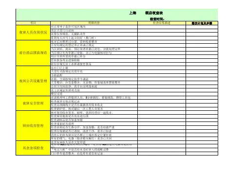 7天连锁酒店夜查表