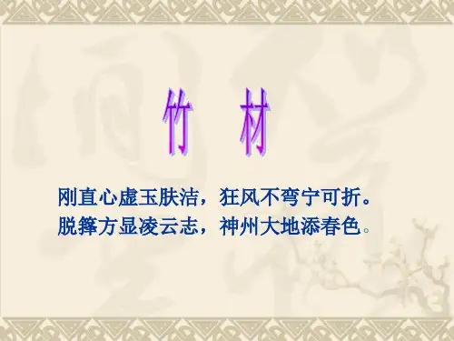 竹材讲课课件