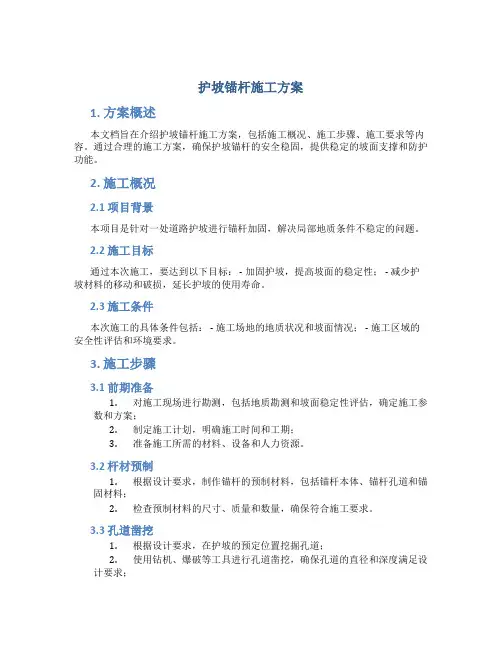 护坡锚杆施工方案