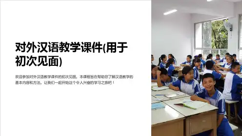 对外汉语教学课件(用于初次见面)