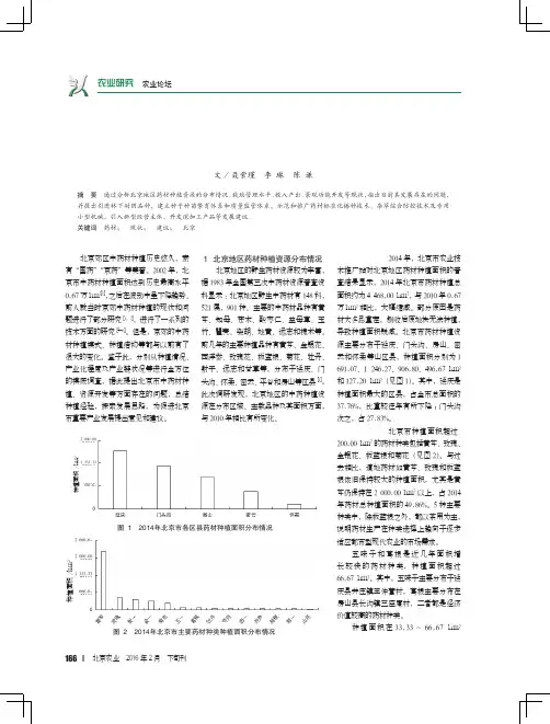 北京地区药材种植的现状与建议