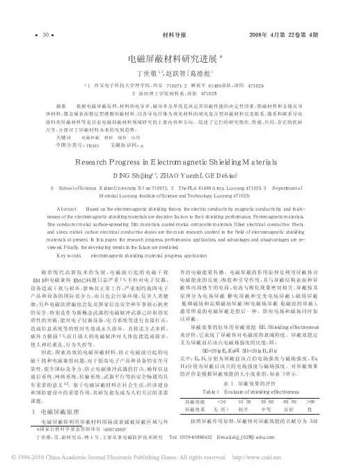 电磁屏蔽材料研究进展
