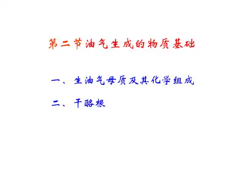 第二章 2.2   生成油气物质基础