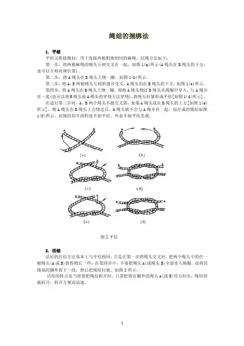 绳结的捆绑法