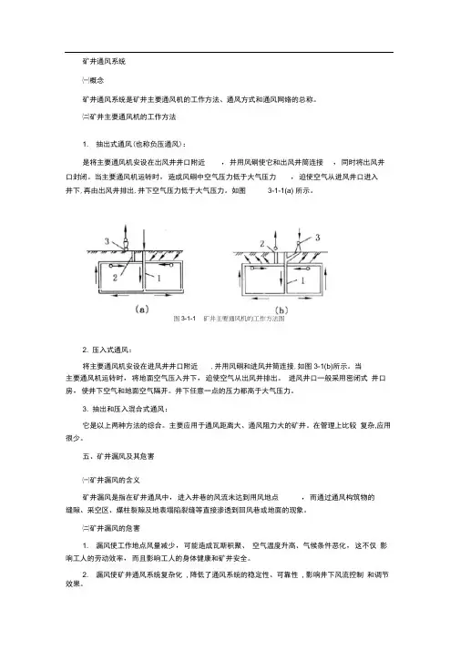 矿井通风系统