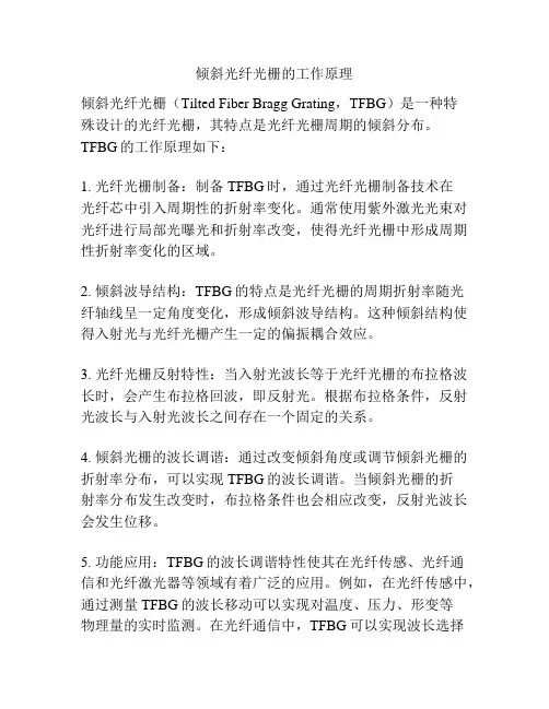倾斜光纤光栅的工作原理