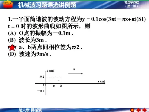 大学物理 机械波习题课选讲例题