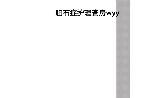 胆石症护理查房wyy