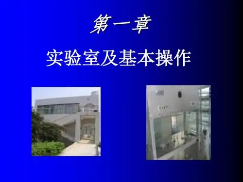 1 植物组织培养实验室的构建