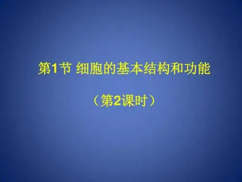 《细胞的基本结构和功能》课件2(19页)(北师大版七年级上)
