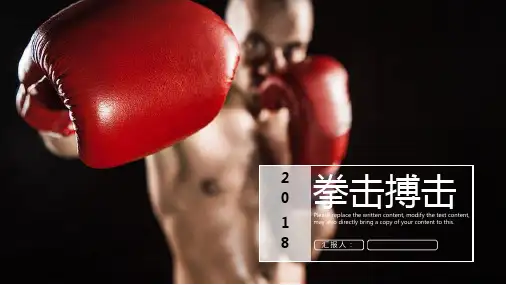 动感拳击比赛自由格斗搏击MMA比赛PPT模板