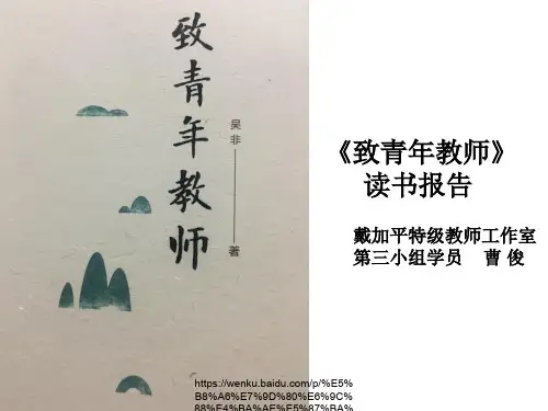 《致青年教师》读书报告演示课件.ppt