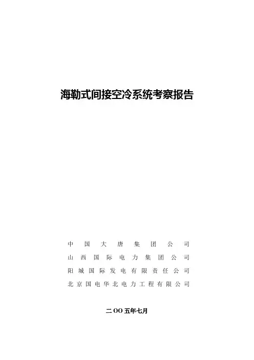 海勒式间接空冷系统考察报告
