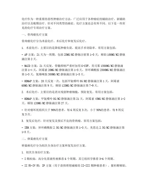 化疗专项治疗方案