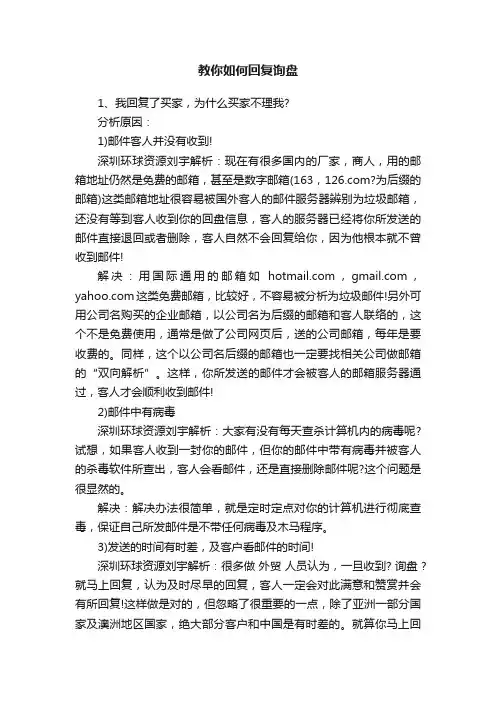 教你如何回复询盘