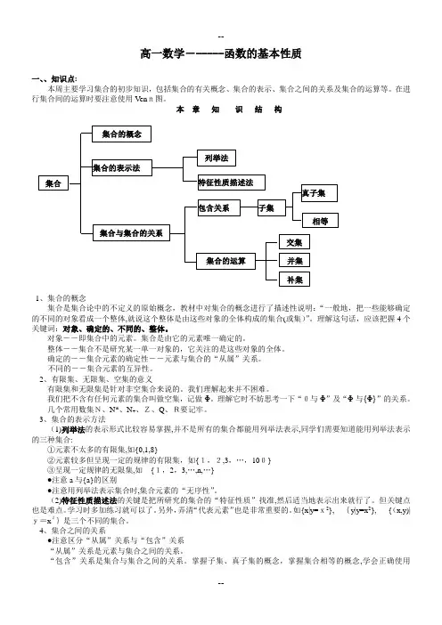 函数的基本性质练习题(精华)
