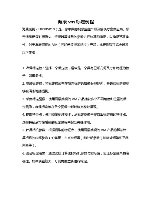 海康vm 标定例程