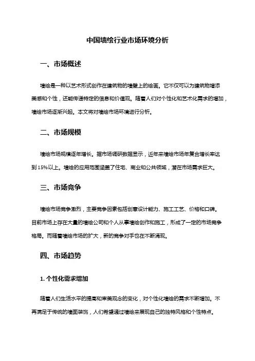 中国墙绘行业市场环境分析