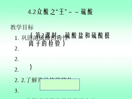 硫酸盐及硫酸根离子的检验PPT课件