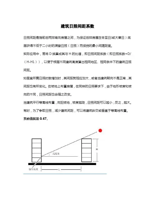 建筑日照间距系数
