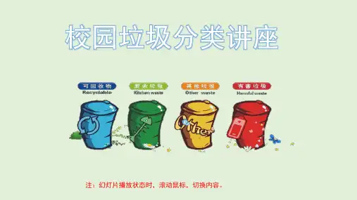 学校及幼儿园垃圾分类知识讲座课件PPT