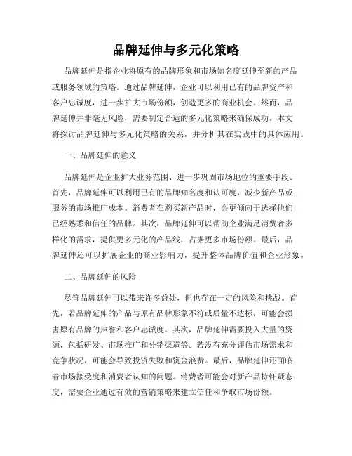 品牌延伸与多元化策略