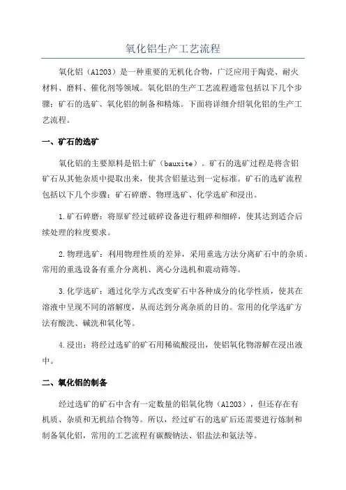 氧化铝生产工艺流程