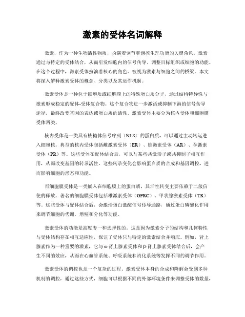 激素的受体名词解释