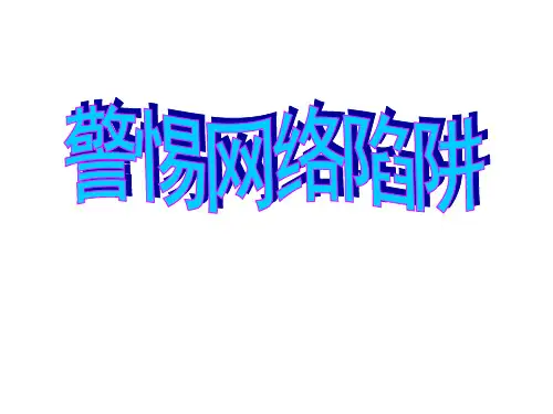 五年级上册品德课件-2.3《走进网络时代 警惕网络陷阱》 ｜鲁人版  (共9张PPT)