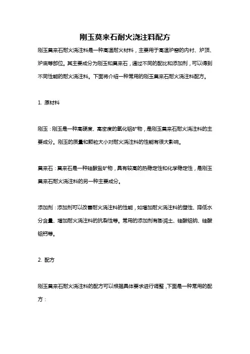 刚玉莫来石耐火浇注料配方