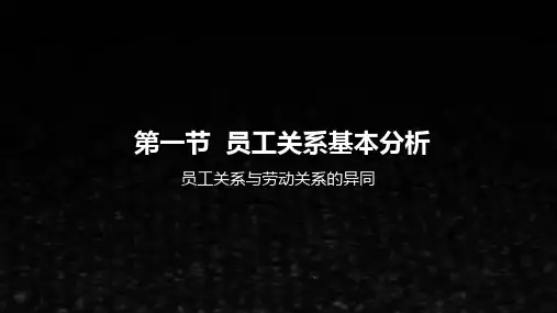 人力资源开发与管理课件第九章组织中的员工关系